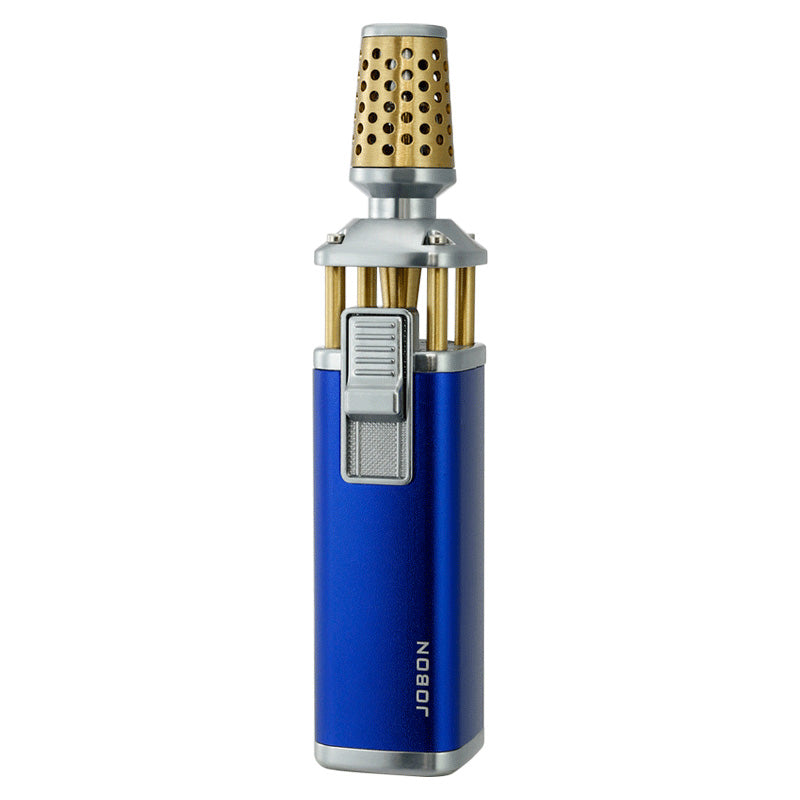 JOBON Strong Blue Flame Inflatable Lighter Multifunctional Purpose 360° Inverted Use One Key Lock Fire Gun Lighter