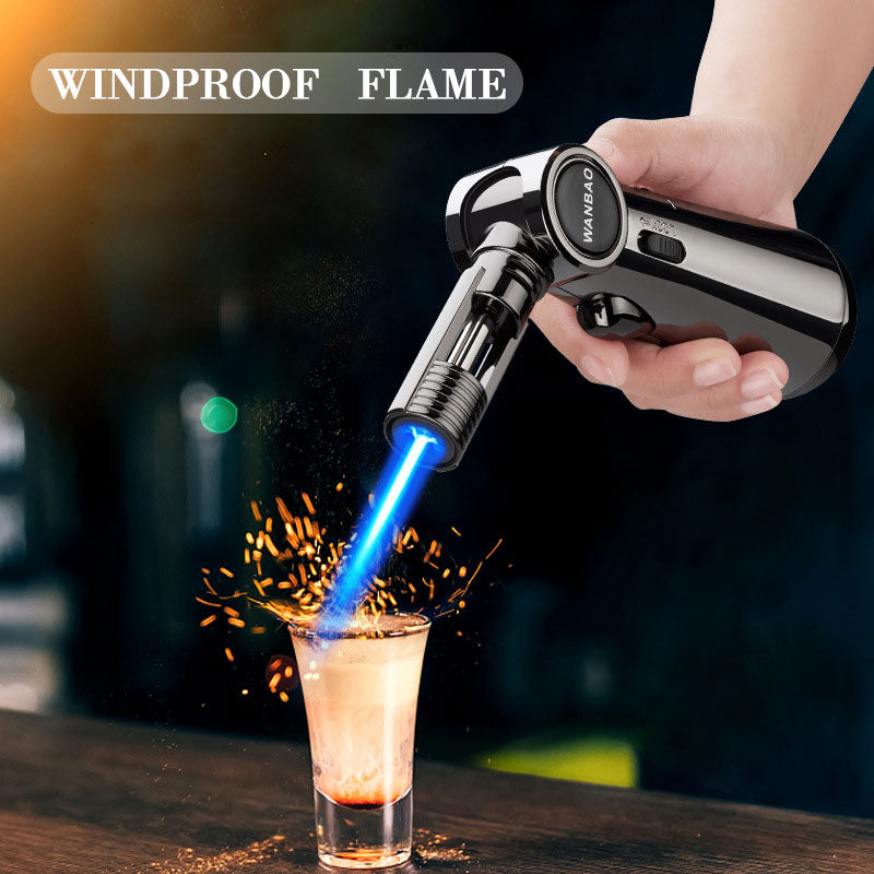 Torch Gas Windproof BBQ Kitchen Cooking Jet Turbo Cigar Lighter High Capacity Spray Gun Jewelry Metal Welding Gifts For Men
