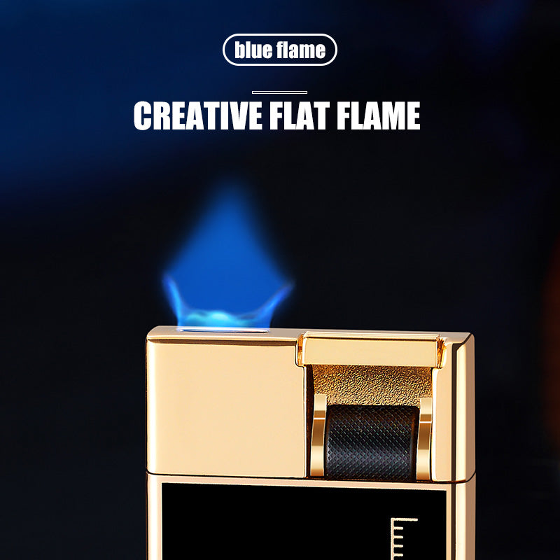 JOBON 9MM Body Flat Flame Blue Flame Lighter Visible Gas Window Gear Type Flame Adjustment Ignition Tool