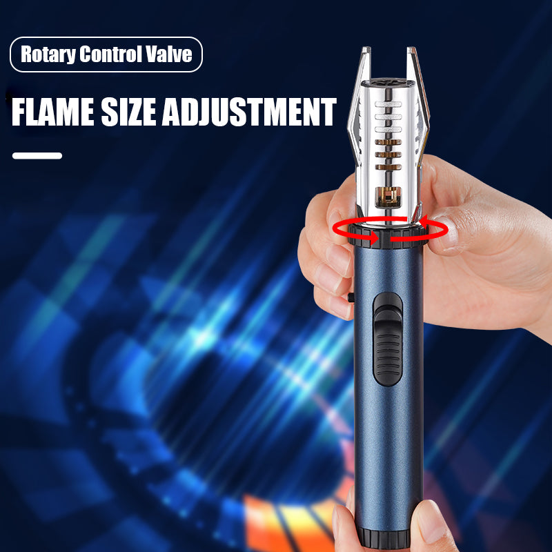 Creative Shape Red Flame Gun Torch Lighter Metal Body 360° Inverted Use One key to lock the fire Camping Tools