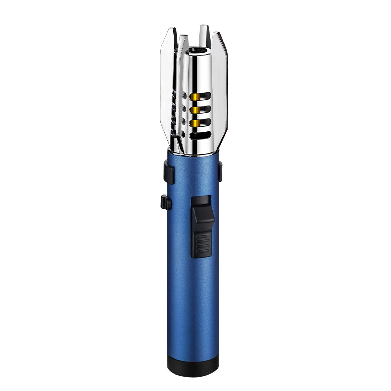 Strong Flame Torch Lighter Windproof Red Flame Adjustable Flame Size 360° Inverted Ignition Camping Kitchen Tools