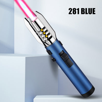 Strong Flame Torch Lighter Windproof Red Flame Adjustable Flame Size 360° Inverted Ignition Camping Kitchen Tools