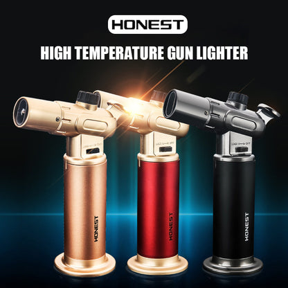 HONEST 1300℃ Gun Single Double Fire Switchable Fixed Lock Adjustable Flame Size Lighter Gadget