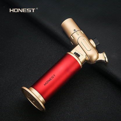 HONEST 1300℃ Gun Single Double Fire Switchable Fixed Lock Adjustable Flame Size Lighter Gadget