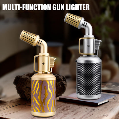 JOBON Cigar Blue Flame Lighter Locking Flame Rotor Design Creative Modelling UV Transfer Printing Pattern Craft Gifts