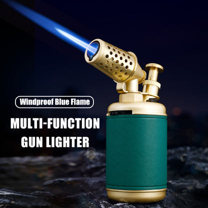JOBON Multi-function Strong Gun Lighter Windproof Blue Flame One-touch Lock Fire Retro Appearance Design Cigar Lighter