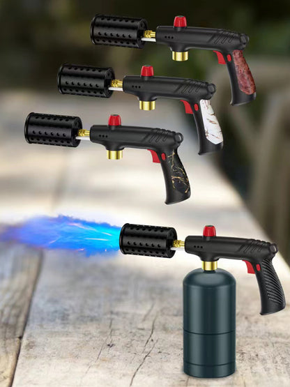 Multi-Function Flame Thrower Large Diameter Stainless Steel Flame Thrower Hose Safety Lock Design Propane Gas Tank Outdoor BBQ