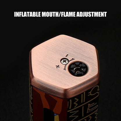 HONEST Strong Blue Flame Lighters 9MM Retractable Head Stereoscopic Embossed Craftsmanship Fine Patterns Adjustable Flame Size