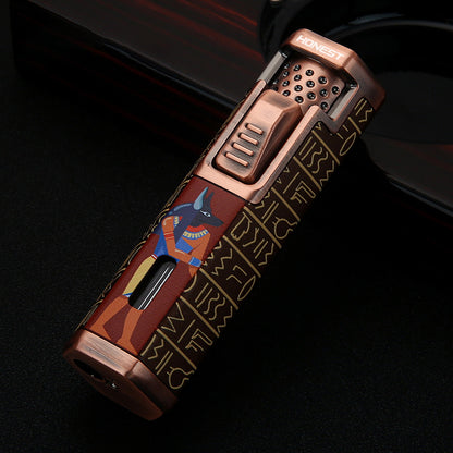 HONEST Strong Blue Flame Lighters 9MM Retractable Head Stereoscopic Embossed Craftsmanship Fine Patterns Adjustable Flame Size