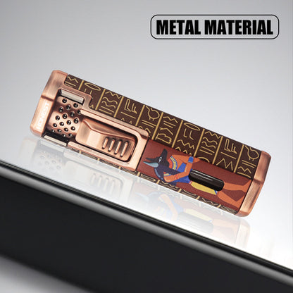 HONEST Strong Blue Flame Lighters 9MM Retractable Head Stereoscopic Embossed Craftsmanship Fine Patterns Adjustable Flame Size