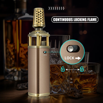 JOBON Strong Blue Flame Inflatable Lighter Multifunctional Purpose 360° Inverted Use One Key Lock Fire Gun Lighter