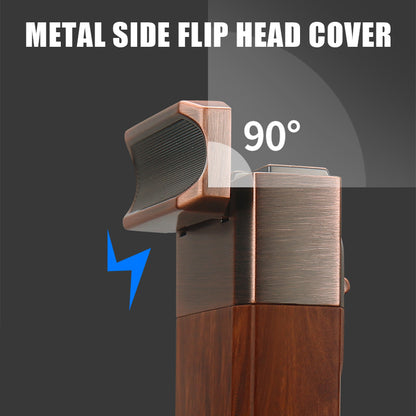 Honest Creative Double Blue Flame Lighter Adjustable Flame Bottom V-shaped cigar cutter Visual Gas Tank Ignition Man Gadgets