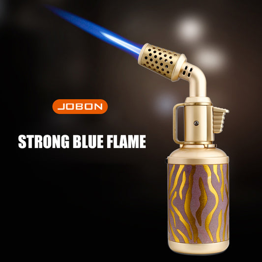 JOBON Cigar Blue Flame Lighter Locking Flame Rotor Design Creative Modelling UV Transfer Printing Pattern Craft Gifts