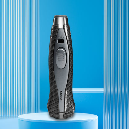 JOBON Windproof Blue Flame Inflatable Lighters Safety Lock Fire Design Adjustable Flame Size 360° Invertible Ignition