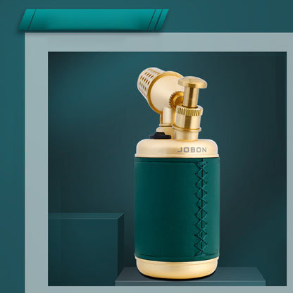 JOBON Multi-function Strong Gun Lighter Windproof Blue Flame One-touch Lock Fire Retro Appearance Design Cigar Lighter