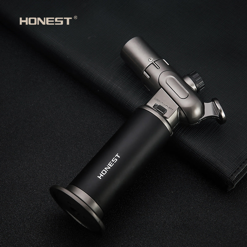 HONEST 1300℃ Gun Single Double Fire Switchable Fixed Lock Adjustable Flame Size Lighter Gadget
