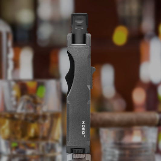 JOBON Outdoor Windproof Turbine Torch Butane Kitchen BBQ Welding Lighter Tool（NO Gas）