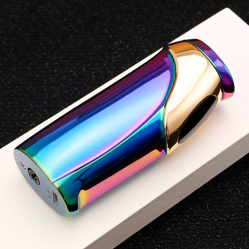 JOBON New Blue Flame Three Lighter Windproof Touch Sensor Ignition LED Power Display Gas Lighter