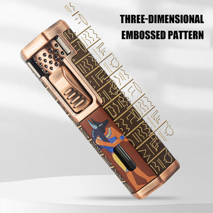 HONEST Strong Blue Flame Lighters 9MM Retractable Head Stereoscopic Embossed Craftsmanship Fine Patterns Adjustable Flame Size