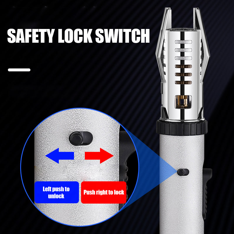 Creative Shape Red Flame Gun Torch Lighter Metal Body 360° Inverted  Use One key to lock the fire Camping Tools