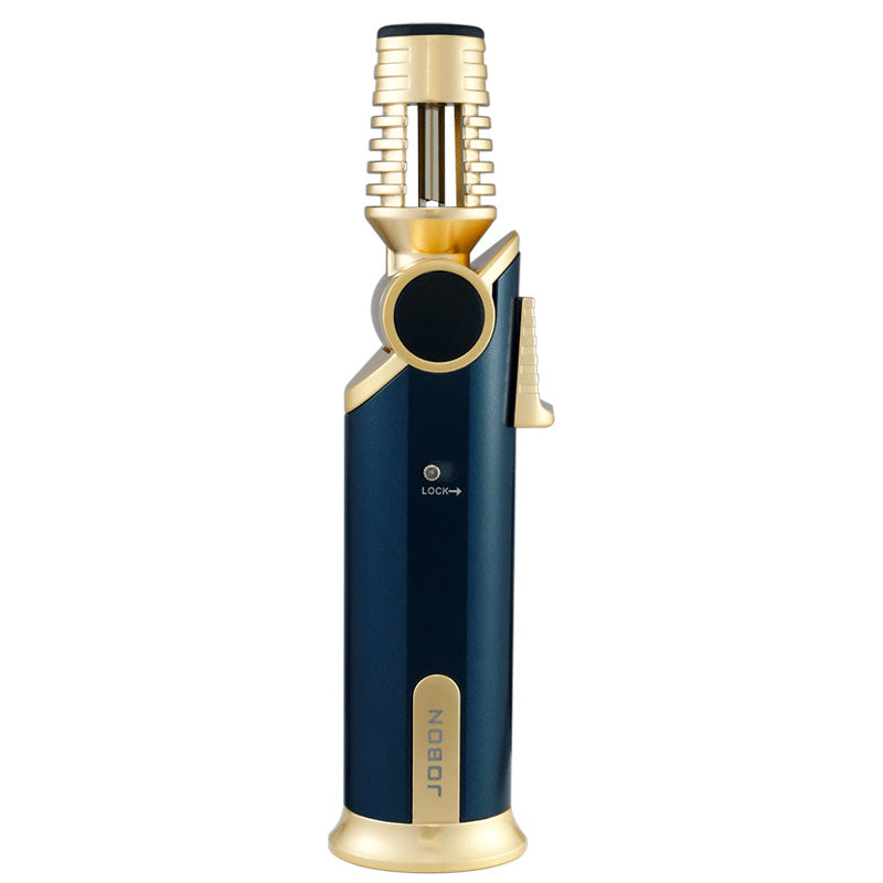 JOBON Strong Blue Flame Lighter 360° Inverted Ignition Rotatable Nozzle Safety Lock Design Inflatable Lighters