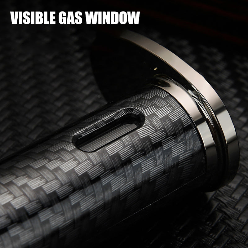 HONEST Four Blue Flame Lighter Creative Bend Tube Shape Safety Lock Design Visual Gas Window Multifunctional Ignition Tool