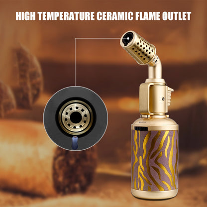 JOBON Cigar Blue Flame Lighter Locking Flame Rotor Design Creative Modelling UV Transfer Printing Pattern Craft Gifts