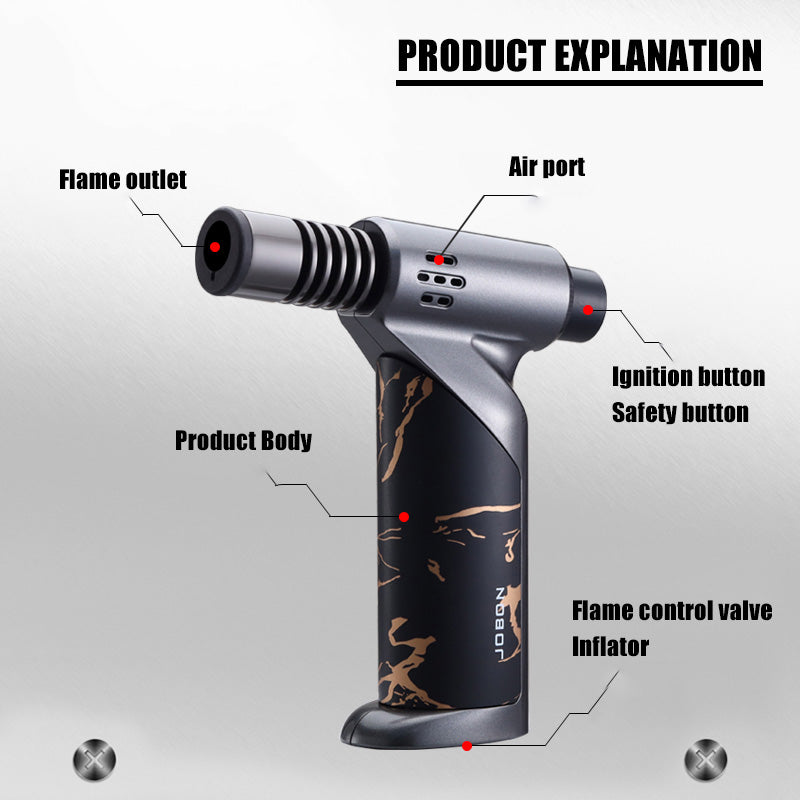 JOBON Multifunctional Spray Gun Lighter With Adjustable Flame Size And Safety Lock Design, Sustainable Ignition Tool