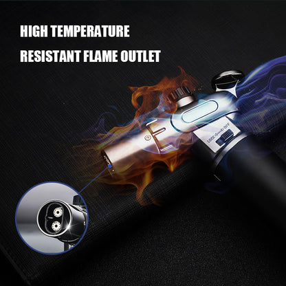 HONEST 1300℃ Gun Single Double Fire Switchable Fixed Lock Adjustable Flame Size Lighter Gadget
