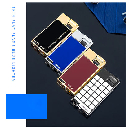 JOBON 9MM Body Flat Flame Blue Flame Lighter Visible Gas Window Gear Type Flame Adjustment  Ignition Tool