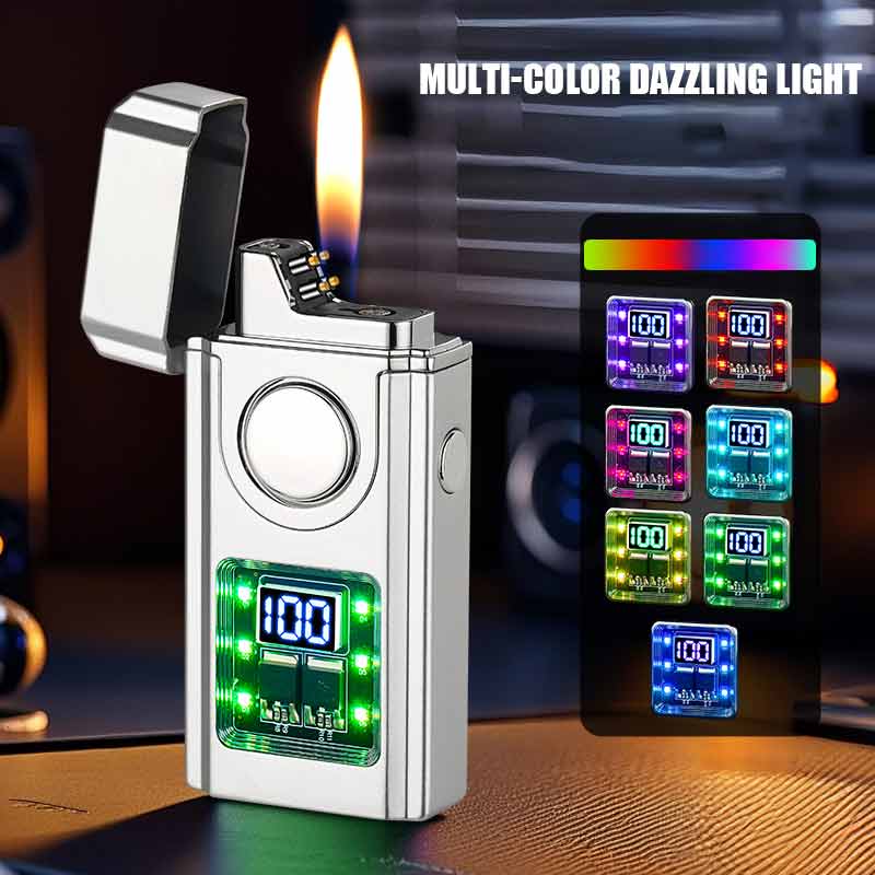 Voice-activated Gas-electricity Lighters Three Types Flame  Electricity /Ignition Count Display Variety Of Ignition Methods
