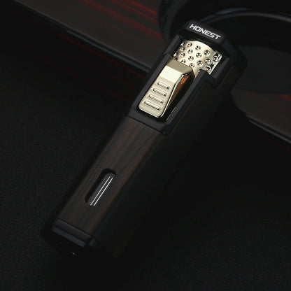 HONEST Strong Blue Flame Lighters 9MM Retractable Head Stereoscopic Embossed Craftsmanship Fine Patterns Adjustable Flame Size