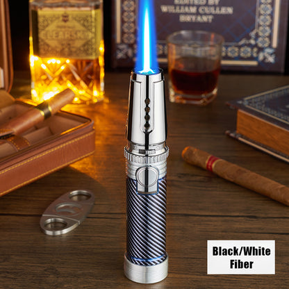 1300℃ Spray Gun Turbo Metal Blue Flame Gas Lighter Kitchen Cooking Smoking Accessories Windproof BBQ Cigar Lighters