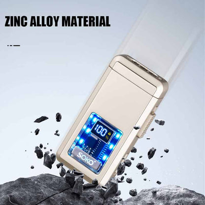 Triple Jet Flame Voice-activated Power Ignition Count Display Type-C Charging LED Cigar Torch Lighter