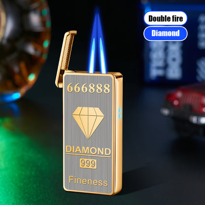 Intelligent Voice-activated Windproof  Flame Lighter Airflow Gravity Sensing Knock  Ignition Visual Gas Window Men Gadget