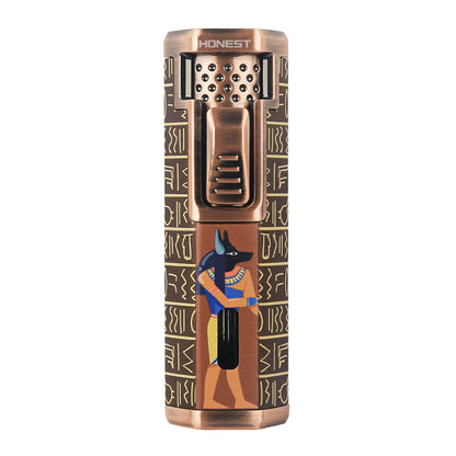 HONEST Strong Blue Flame Lighters 9MM Retractable Head Stereoscopic Embossed Craftsmanship Fine Patterns Adjustable Flame Size