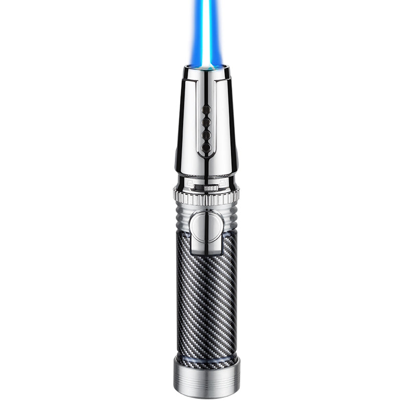 1300℃ Spray Gun Turbo Metal Blue Flame Gas Lighter Kitchen Cooking Smoking Accessories Windproof BBQ Cigar Lighters