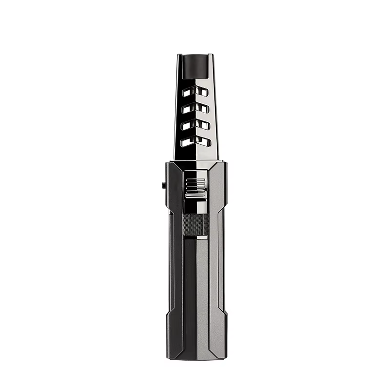 Torch Kitchen BBQ Metal Jet Flame Windproof Gas Butane Big Strong Lighter For Cigar Candle Camping Fireplace For Men Tools