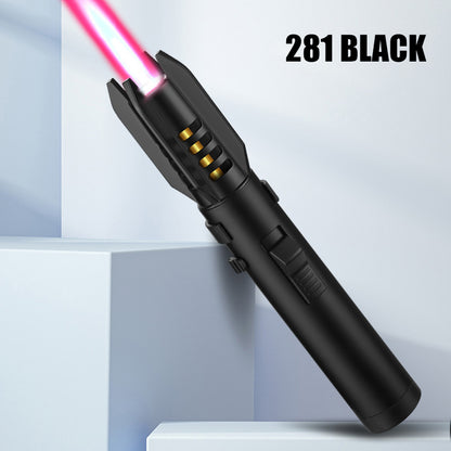 Strong Flame Torch Lighter Windproof Red Flame Adjustable Flame Size 360° Inverted Ignition Camping Kitchen Tools