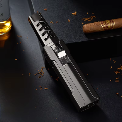 Torch Kitchen BBQ Metal Jet Flame Windproof Gas Butane Big Strong Lighter For Cigar Candle Camping Fireplace For Men Tools