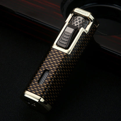 HONEST Strong Blue Flame Lighters 9MM Retractable Head Stereoscopic Embossed Craftsmanship Fine Patterns Adjustable Flame Size