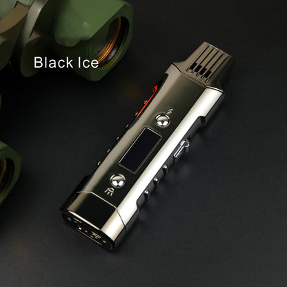 Multifunctional Gas And Electric Lighter  Double Arc  Double Blue Flame White Night Light With Power Display Outdoor Windproof