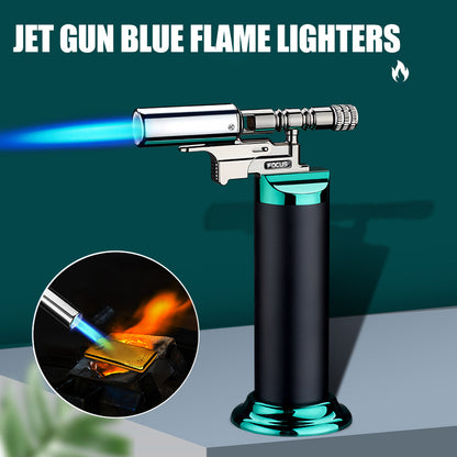 Multifunctional Spray Gun Inflatable Lighter Strong Blue Flame Adjustable Flame Size 360° Inverted Use Outdoor Home Use Gadgets